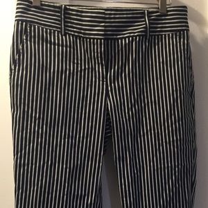 Ann Taylor striped cropped pants size 4